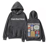 JYKJUEDZ Felpa con Cappuccio 2D Sabrina Carpenter Man's Best Friend Harajuku Hip Hop Pullover Tops Felpa Regalo Tendenza Moda Tempo Libero Versatile