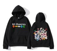 JYKJUEDZ Felpa con Cappuccio Ed Sheeran Tour con Stampa bifacciale Stile retrò da Uomo in Pile con Cappuccio Vintage per Uomo