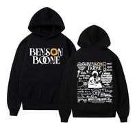 JYKJUEDZ Felpa con Cappuccio in Cotone Hip Hop da Uomo e da Donna Regalo per Fan Modello Benson Boone American Heart Tour Autunno/Inverno