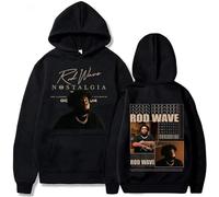 JYKJUEDZ Felpa con Cappuccio Stampata con Musica Hip Hop nostalgica e Casual Rod Wave Tour da Uomo e da Donna Regalo di Lusso per i Fan
