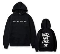 JYKJUEDZ Felpe con Stampa Grafica e Lettere di Rappndrick Lamar They Not Like Us Stampate su Entrambi i Lati Casual Harajuku