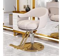 JYLSSKUK Osmari - Sedia da parrucchiere e barbiere, con pompa idraulica resistente, girevole a 360°, regolabile, attrezzatura di bellezza per spa, parrucchiere e barbiere, beige grigio b, beige grigio