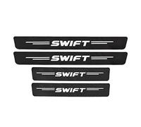 JYMLOV 4 Pezzi Adesivi per Battitacco Auto per Suz-uki Swift 2022 2021 2019 2018-2014, Adesivo per Battitacco in Fibra di Carbonio Protezioni per Davanzali per Porte Auto,Black