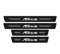 JYMLOV 4 Pezzi Fibra di Carbonio Battitacco per Auto Sticker, per FO-rd Focus 1 2 3 4 MK1 MK2 MK3 MK4, Esterno Battitacco Protezione Plates Anti-Graffio Scuff Adesivi Decorativi Accessori,White