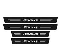 JYMLOV 4 Pezzi Fibra di Carbonio Battitacco per Auto Sticker, per FO-rd, Pellicola del Protezione Davanzale Portiera Auto Anti-Graffio Scuff Adesivi Decorativi Accessori,Focus White