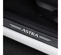 JYMLOV 4 Pezzi Fibra di Carbonio Battitacco per Auto Sticker, per Op-El Astra J H G K, Esterno Battitacco Protezione Plates Anti-Graffio Scuff Adesivi Decorativi Accessori,White