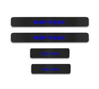 JYMLOV 4 Pezzi Fibra di Carbonio Battitacco per Auto Sticker, per Peu-geot Rifter, Esterno Battitacco Protezione Plates Anti-Graffio Scuff Adesivi Decorativi Accessori,Blue