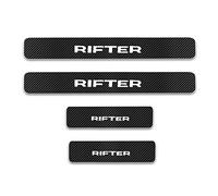 JYMLOV 4 Pezzi Fibra di Carbonio Battitacco per Auto Sticker, per Peu-geot Rifter, Esterno Battitacco Protezione Plates Anti-Graffio Scuff Adesivi Decorativi Accessori,White