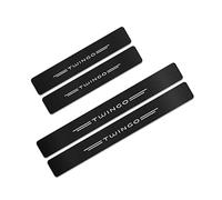 JYMLOV 4 Pezzi Fibra di Carbonio Battitacco per Auto Sticker, per Ren-Ault Clio Kangoo Trafic Twingo, Esterno Battitacco Protezione Plates Anti-Graffio Scuff Adesivi Decorativi Accessori, Twingo