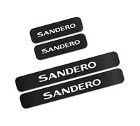 JYMLOV 4 Pezzi Fibra di Carbonio Battitacco per Auto Sticker, per Ren-Ault Dacia Duster Logan Sandero, Esterno Battitacco Protezione Plates Anti-Graffio Scuff Adesivi Decorativi Accessori, Sandero