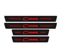 JYMLOV 4 Pezzi Protezione per Davanzale Portiera Auto per FO-rd C-Max CMax C Max, Adesivo per Battitacco Auto AntiGraffio in Fibra Carbonio, Accessori per Lo Styling degli,Red