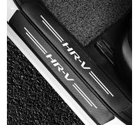 JYMLOV 4 Pezzi Strisce Protettive per Battitacco Auto per Ho-nda HR-V HRV HR V Accessori Adesivo per Il Bordo della Davanzali Pellicola AntiGraffio Porte in Fibra Carbonio,White