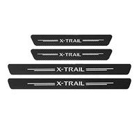 JYMLOV 4 Pezzi Strisce Protettive per Battitacco Auto per NIS-San Xtrail X Trail Accessori Tuning, Adesivo per Il Bordo della Davanzali Pellicola AntiGraffio Porte in Fibra Carbonio,White