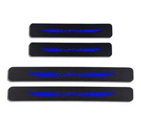 JYMLOV 4 Pezzi Strisce Protettive per Battitacco Auto per Ren-Ault CAPTUR Accessori Tuning, Adesivo per Il Bordo della Davanzali Pellicola AntiGraffio Porte in Fibra Carbonio,Blue