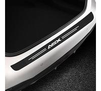 JYMLOV 90cm Protezione del Davanzale Portiera del Bagagliaio dell'auto per Mitsu-bishi ASX 2011-2020, Striscia in Fibra Carbonio AntiGraffio Adesivo di Protezione Paraurti Posteriore,Black