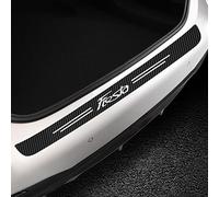 JYMLOV Strisce Protettive per Paraurti Posteriore in Fibra di Carbonio AntiGraffio, per FO-rd Fiesta, Adesivi Decorativi per Battitacco del Bagagliaio dell'auto - Forte Viscosità,Black