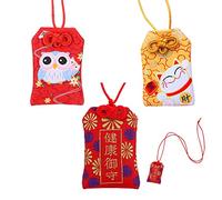 JYNLJKBF Amuleto Giapponese Portafortuna Giapponese Borsa Portafortuna Borsa Benedizione Omamori Tradizionale Giapponese pour Les Carrières De La Santé l'Éducation Aime La sécurité Richesse
