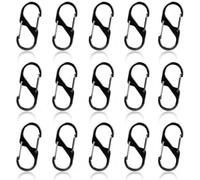 JYNVO 15 piccoli moschettoni,doppia apertura a molla,Piccolo Moschettoni S Doppi Clip per Escursionismo Campeggio Zaino Anti-Furto