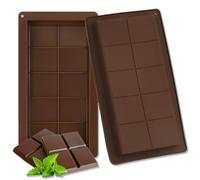 JYNVO 2 Pezzi Stampo Per Tavoletta Di Cioccolato In Silicone, Stampo Per Tavoletta Di Cioccolato Profondo, Senza BPA, Richiedi zucchero, cioccolato, torta, gelato