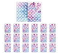 JYNVO 20 biglietti d'invito per feste di compleanno per bambini, biglietti d'invito per feste a tema sirena, inviti per principesse adatti per compleanni di bambini, cartoni animati, feste