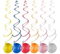 JYNVO 36 nastri metallici colorati, decorazioni per feste, decorazioni per carnevale, decorazioni a spirale, decorazioni multicolori da appendere al soffitto, ideali per feste di compleanno