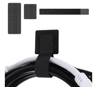 JYNVO 61 Pezzi Fascette Cavi con Gancio e Anello, 9CM Fascette Fermacavi, Riutilizzabili Autoadesive Cable Straps, Porta Cavo Lacci Nylon, Regolabili Adesive Gestione dei Cavi per Scrivania, Ufficio