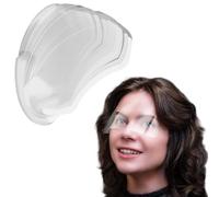 JYNVO Cappelli da doccia da 50 pezzi, cappellino da sole trasparente e morbido in PET per la protezione degli occhi, shampoo, maschera per la doccia, protezione per ciglia, per barbiere