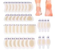 JYNVO Confezione da 35 cerotti per vesciche, cerotti in gel idrocolloide, cerotti in 5 misure, cerotti invisibili in gel idrocolloide per la prevenzione e la cura delle vesciche