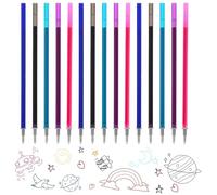 JYNVO Mine Cancellabili [Confezione da 15: 3 Blu, 3 Nero, 3 Turchese, 3 Viola, 3 Magenta/Rosa], 13 cm, Compatibili con Legami e Mine Standard 13 cm, Puntina 0.7mm