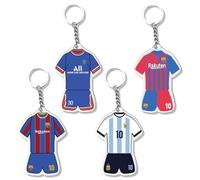 JYNVO Portachiavi con maglia da 4 pezzi, portachiavi della serie celebrativa del calcio, souvenir del calcio, portachiavi con maglia in acrilico ultra-rifiniti, ciondoli con maglia