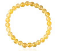 JYNXOR 1 bracciale con perle - Citrino con cristalli naturali per uomini e donne, pietra citrina, 8 mm, cristallo elasticizzato regolabile, idea regalo