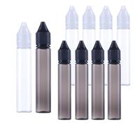 JYNXOR 10 Pezzi Flaconcini Contagocce, Flaconi Vuoti per Liquidi, 30 ml Boccette, Flaconi Contagocce in Plastica, Flaconi a goccia comprimibili portatili, Flaconi contagocce per campioni liquidi