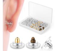 JYNXOR 100 Pezzi Ferma Orecchini in Silicone,Chiusure Orecchini Universale,Supporti per Orecchini,Cuscinetti di Sicurezza per Orecchini,per Orecchini Ferma Orecchino Unisex-Multicolore