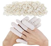 JYNXOR 150 Pezzi Lettini per Dito in Lattice Monouso, Dito Protezione in Gomma, Mano Lattice Copri, Proteggi Dita Mano, Copridita per Ricostruzione Unghie, Riparazione Elettronica, Pulizia Gioielli