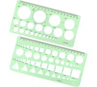 JYNXOR 2 Pcs Curvilinee Per Disegno Tecnico, Cerchiometro Disegno Tecnico, Cerchiografo Disegno Tecnico, Stencil Geometrici,Modelli Di Cerchi In Plastica, Per Lavori Di Disegno e Pittura Di Precisione