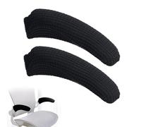 JYNXOR 2 Pezzi Copri braccioli Rimovibili, Nero Copribraccia per Sedia da Ufficio, Poliestere Estensibile per Sedia da Ufficio, Allevia i Disturbi del Gomito, Copri Braccioli (Nero)