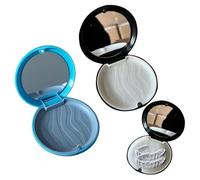 JYNXOR 2 pezzi porta apparecchio denti,Porta Bite Dentale Portatile, caso per dentiera, custodia bite dentale, contenitore per protesi dentarie, scatola ortodontica, per aligner (Nero e blu)