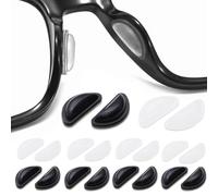 JYNXOR 20 Paia Naselli per Occhiali Silicone, Gommini Occhiali Naso Antiscivolo Naselli, Gommini per Occhiali, Nasello per Occhiali Cuscinetti Autoadesivi per Occhiali, Occhiali da Sole (Nero, Bianco)