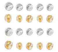 JYNXOR 20 pezzi Chiusure per orecchini sicure, chiusure in silicone per orecchini a perno, Sostituzioni ipoallergeniche in silicone per orecchini a perno e pendenti, Non irritanti (Argento+oro)