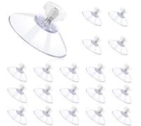 JYNXOR 20Pezzi Ventose, Ventose piccole, Ventose Trasparenti in PVC, Ventose per vetro, Ventosa Versatili in Plastica di Gomma, Ventose per Parasole Auto, per Una Varietà di Superfici Lisce, per Vetro