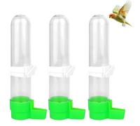 JYNXOR 3 Pcs Automatica Abbeveratoio per Uccelli Beverino Uccelli Beverino Pappagalli Distributore D'acqua Ciotola per Uccelli, Trasparente Contenuto 120 ml per Uccelli Ornamentali e Piccioni