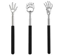 JYNXOR 3 Pcs Estensibile Grattaschiena, Gratta Schiena Mano Allungabile,Schiena Grattaschiena Telescopico,Scratcher Posteriore Estensibile Portatile,Grattaschiena Massaggiatore Schiena In Acciaio Inox