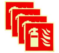 JYNXOR 4 pezzi Cartello Estintore, 15 x 15 cm Cartelli Estintori, Adesivo Estintore per Cartelli Estintore, Cartelli Segnaletici di Sicurezza per Esterni e Interni per casa, ufficio, cantiere