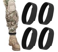 JYNXOR 4 Pezzi Cinghie Elastiche Antiscivolo, Fascette Elastiche per Stivali, Cinghie Elastiche, Fasce Elastiche Pantaloni alla Caviglia Cinghie per Escursionismo, Guado, Pesca, Abbigliamento Militare