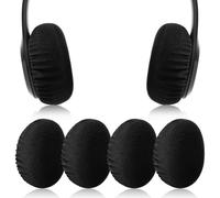 JYNXOR 4 Pezzi Cuscinetti per Cuffie, Copri Cuffie Elastici Lavabili, Copri Orecchie per Cuffie in Tessuto Flessibile, Copri Auricolari in Tessuto, Protezione dal Sudore per Palestra, Gioco (Nero)