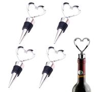JYNXOR 4 Tappi per Bottiglie Vino, Tappo Vino Sottovuoto in Plastica, Tappo per Spumante Riutilizzabili a Prova di Perdite Adatto per Vino Rosso, Champagne, Prosecco, Vino Frizzante