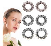 JYNXOR 6 Pcs Pettine Elastico Circolare Completo,Accessori Capelli Ricci,Zig Zag Porta Cerchietti,Elastici In Plastica Pettine Capelli,Fascia Per Denti Circolare,Fascia Pettine Circolare In Flessibile