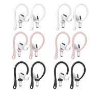 JYNXOR 6Paia Ganci per Orecchie Anti-Smarrimento, Gancio Anticaduta per Auricolari a Stelo Bluetooth, Compatibili con AirPods 3, 4, Sicuro e Regolabile per Correre, Ciclismo, Attività Outdoor, Fitness