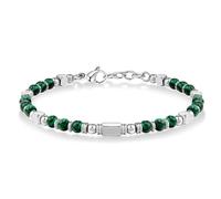 JYNXOR Bracciale Uomo Donna 4MM Bracciale Pietre Naturali Bracciale Uomo Acciaio Braccialetti di Perline Bracciali Uomo Braccialetti Uomo Bracciale Malachite verde Gioielli Uomo
