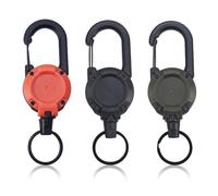 JYNXOR Portachiavi Allungabile,3 Pezzi Portachiavi Retrattile,con Cordino in Acciaio Retrattile,Anello Portachiavi Estraibile,per Chiavi,Carte di Accesso,Badge